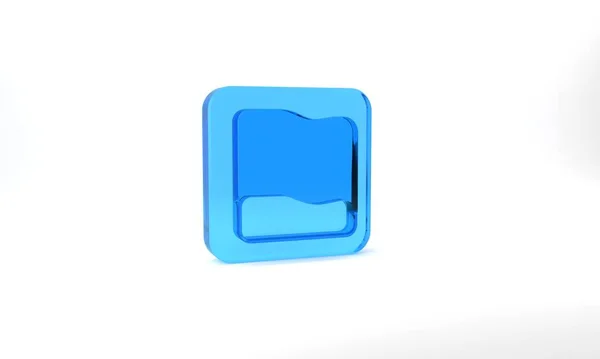 Blue Rectangular Pillow Icon Isolated Grey Background Cushion Sign Orthopedic — Stockfoto