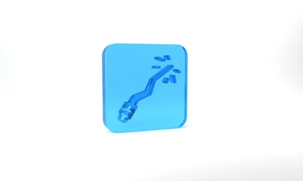 Blue Magic Wand Icon Isolated Grey Background Star Shape Magic — Stock Fotó