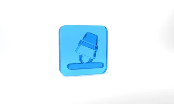 Blue Game Thimbles Icon Isolated Grey Background Ball Glass Chance — Foto Stock