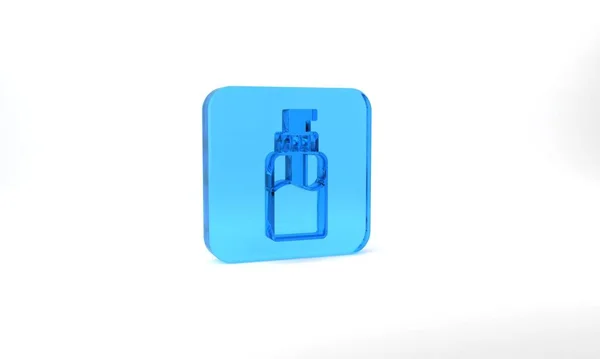 Blue Bottle Liquid Antibacterial Soap Dispenser Icon Isolated Grey Background — Foto Stock