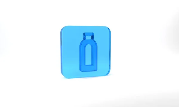 Blue Bottle Shampoo Icon Isolated Grey Background Glass Square Button — Foto de Stock