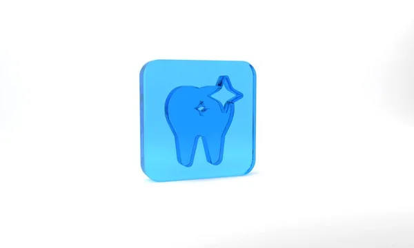 Blue Tooth Whitening Concept Icon Isolated Grey Background Tooth Symbol — Zdjęcie stockowe