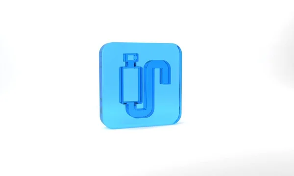 Blue Car Muffler Icon Isolated Grey Background Exhaust Pipe Glass — Fotografia de Stock