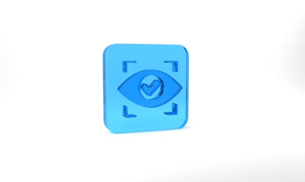 Blue Eye Scan Icon Isolated Grey Background Scanning Eye Security — 图库照片