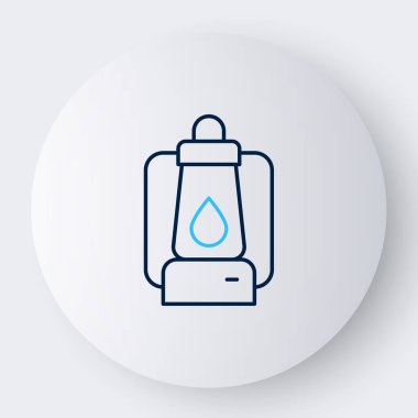 Kamp feneri simgesi beyaz arkaplanda izole edildi. Renkli taslak konsepti. Vektör.