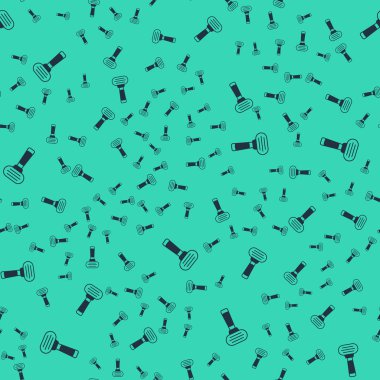 Black Shaving razor icon isolated seamless pattern on green background. Vector.