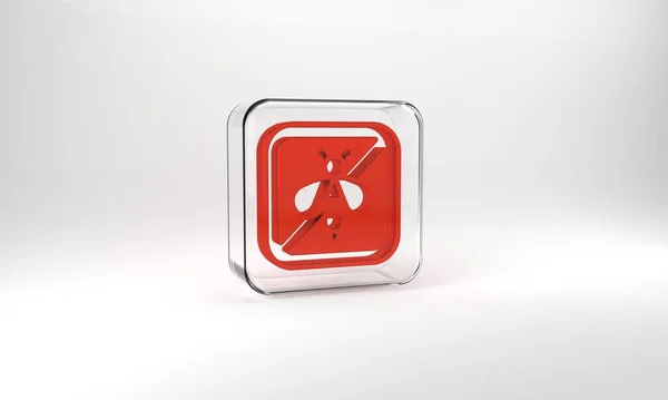 Red Stop Bee Icon Isolated Grey Background Sweet Natural Food — Stockfoto