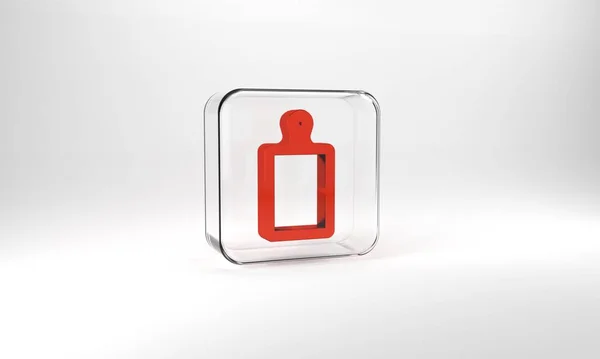 Red Cutting Board Icon Isolated Grey Background Chopping Board Symbol — Photo