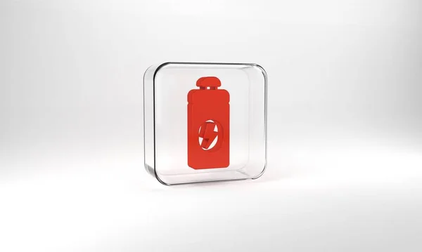 Red Fitness Shaker Icon Isolated Grey Background Sports Shaker Bottle — Stockfoto