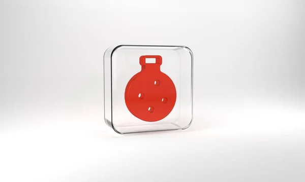 Red Bottle Potion Icon Isolated Grey Background Flask Magic Potion — Stok fotoğraf