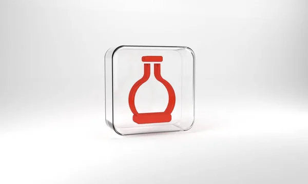 Red Bottle Potion Icon Isolated Grey Background Flask Magic Potion — 图库照片