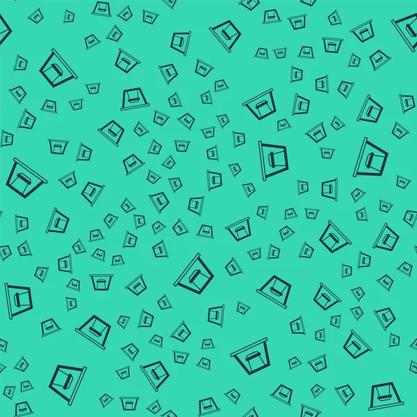 Çocuklar için yaz oyunları için siyah salıncak yeşil arka planda izole edilmiş kusursuz bir şablon. Açık hava eğlence ekipmanları. Vektör.