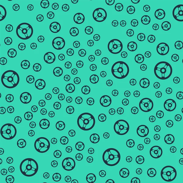 Black Racing simulator cockpit icon isolated seamless pattern on green background. Gaming accessory. Gadget for driving simulation game. Vector.