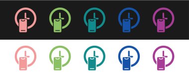 Siyah beyaz arkaplanda 24 saat dağıtım simgesini ayır. Vektör.