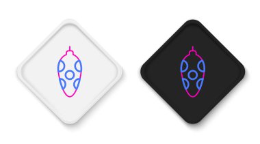 Çizgi Noel oyuncağı simgesi beyaz arka planda izole edildi. Mutlu Noeller ve mutlu yıllar. Renkli taslak konsepti. Vektör