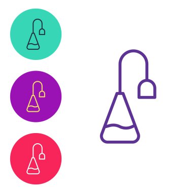 Çay poşeti simgesini beyaz arkaplanda izole et. Simgeleri renklendirin. Vektör.