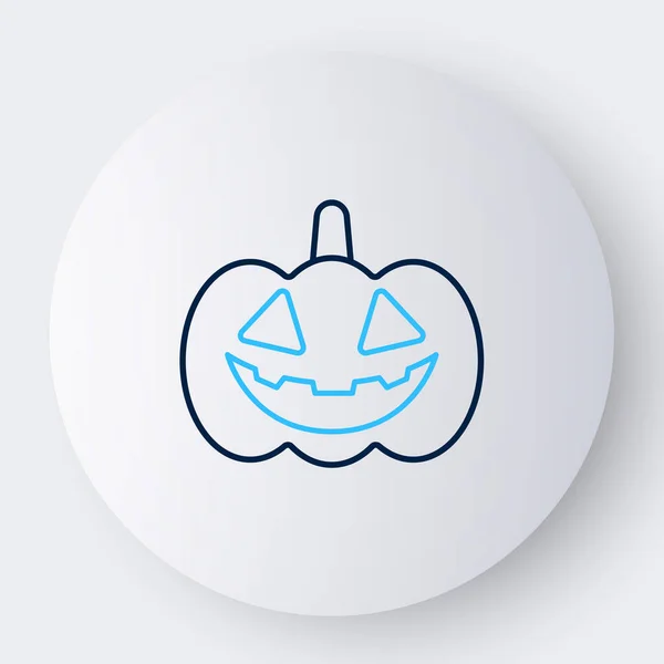 Ligne Icône Citrouille Isolé Sur Fond Blanc Bonne Fête Halloween — Image vectorielle