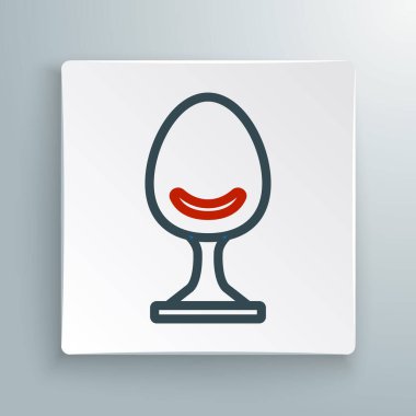 Hat Kol Koltuğu simgesi beyaz arkaplanda izole edildi. Renkli taslak konsepti. Vektör.