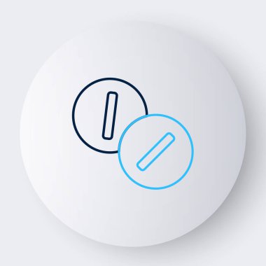 Beyaz arka planda diş ağrısı çeken ağrı kesici tablet simgesi izole edildi. Diş bakımı ilacı. Kapsül hapı ve ilaç. Eczane tasarımı. Renkli taslak konsepti. Vektör.