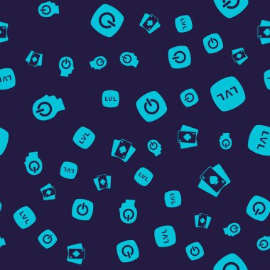 Güç düğmesi seviyesini ayarla ve kartları pürüzsüz desen üzerinde oynat. Vektör.