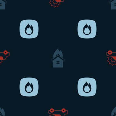 Araba sigortası yangınını ve yangını sorunsuz bir şekilde başlat. Vektör.