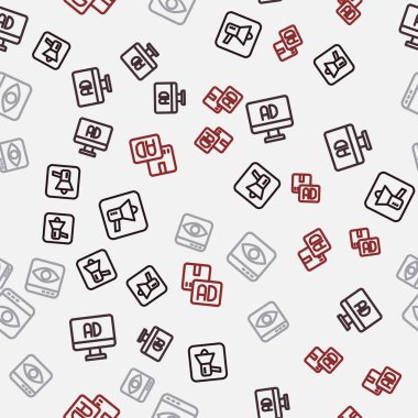 Megafon Reklamcılık Kişisel Bilgi Toplama Hattı 'nı ve pürüzsüz şablonu ayarla. Vektör.