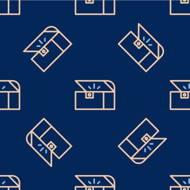 Oyun simgesi için Satır Sandığı mavi arkaplanda izole edilmiş pürüzsüz desen. Vektör.