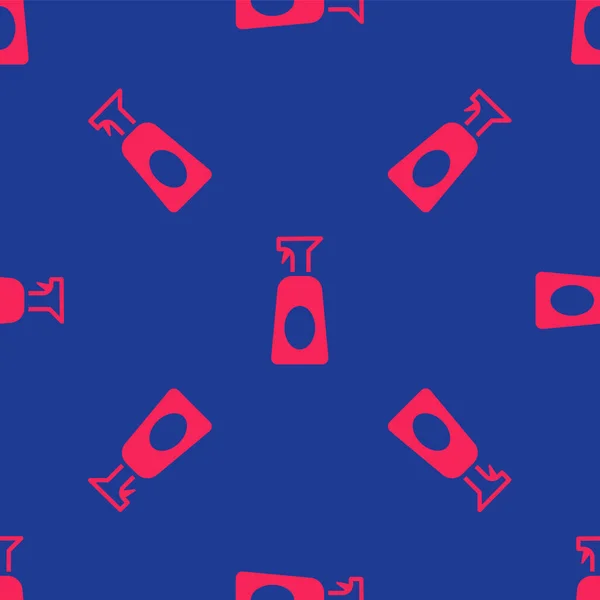 Красная Бутылка Очистки Спрей Жидким Моющим Средством Иконка Изолированы Плавный — стоковый вектор