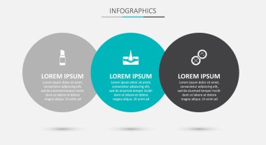 İnsan saç kökü rujunu ve makyaj tozunu aynayla ayarla. Ticari bilgi şablonu. Vektör.