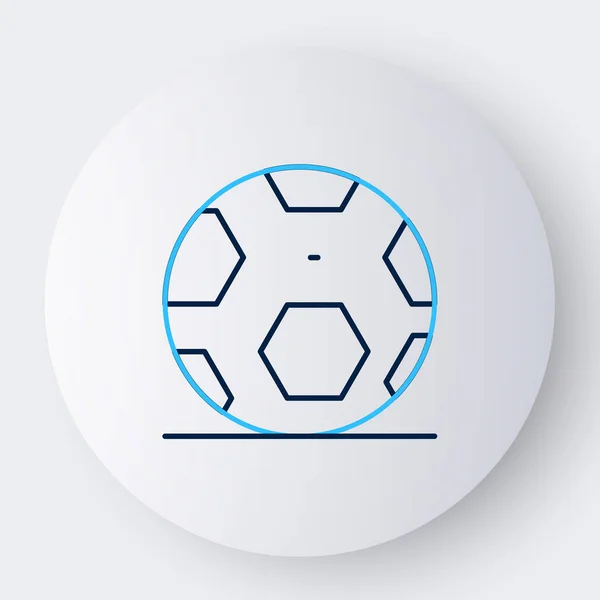 Linie Fußball Ball Symbol Isoliert Auf Weißem Hintergrund Sportgeräte Buntes — Stockvektor