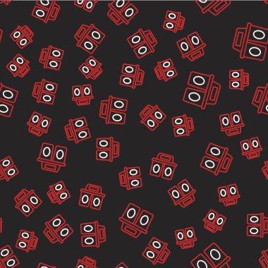 Çizgili kahve fincanı siyah arka planda izole edilmiş ikon haline gelir. Vektör.