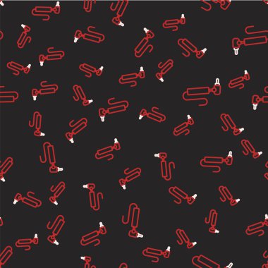 Çizgi Diş sondaj simgesi siyah arkaplanda izole edilmiş. Delme ve öğütme aletleri için el işi. Vektör.