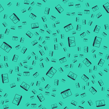 Siyah Görüntülü Sohbet Konferansı simgesi yeşil arkaplanda izole edilmiş kusursuz desen. Çevrimiçi iş görüşmesi formu. Uzak proje yönetimi. Vektör.