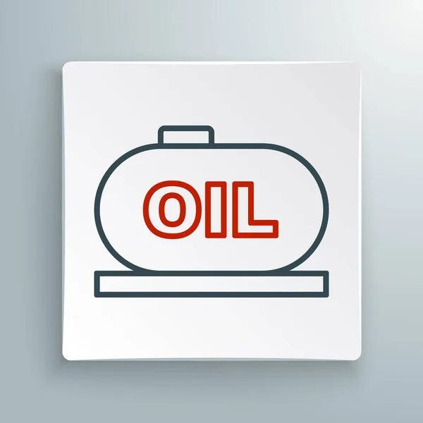 Line Öltankspeicher Symbol Isoliert Auf Weißem Hintergrund Behälter Für Und — Stockvektor