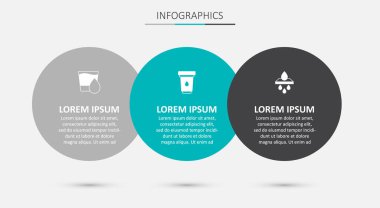 Su filtresi kartuşunu suyla ve bardakla ayarla. Ticari bilgi şablonu. Vektör.