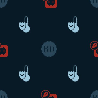 Elektrik prizini biyo ve termometreye ayarlayın. Vektör.