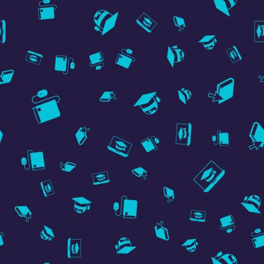 Elektronik kitabı fare çevrimiçi derecelendirme kapak küresi ve dizüstü bilgisayarı pürüzsüz desene ayarlayın. Vektör.