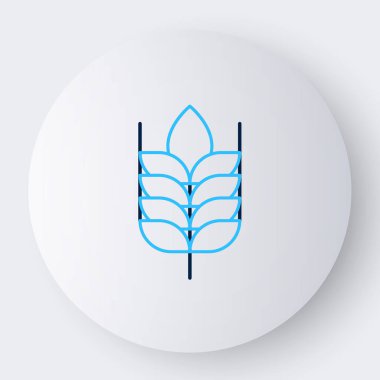 Beyaz zemin üzerinde pirinç, buğday, mısır, yulaf, çavdar ve arpa ikonu bulunan mısır gevrekleri. Buğday ekmeği sembolleri. Renkli taslak konsepti. Vektör.