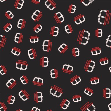 Çizgi Çekim Atlıkarınca simgesi siyah arkaplanda izole edilmiş kusursuz desen. Eğlence parkı. Çocuklar için eğlence parkı, eğlence parkı. Vektör.