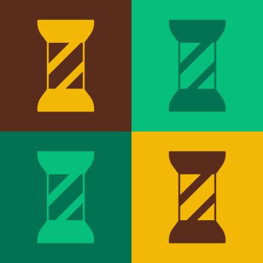 Pop art dikiş ipliği, renk arkaplanında izole edilmiş bir simge üzerinde. İplik makarası. İplik kutusu. Vektör.