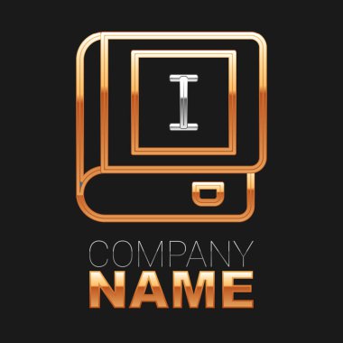 Çizgi Kitabı simgesi siyah arkaplanda izole edildi. İlk cilt. Renkli taslak konsepti. Vektör.