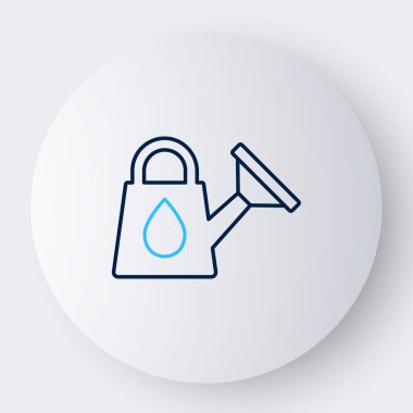 Çizgi Sulama kutusu simgesi beyaz arkaplanda izole edildi. Sulama sembolü. Renkli taslak konsepti. Vektör.