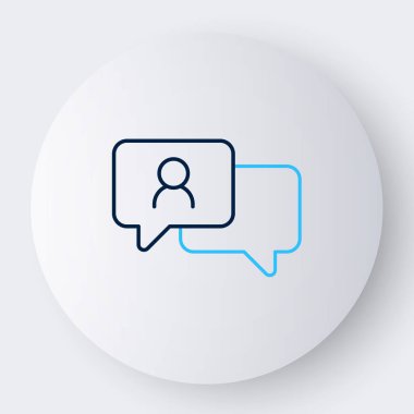 Konuşma balonu sohbet simgesi beyaz arkaplanda izole edildi. İleti simgesi. İletişim ya da yorum sohbet sembolü. Renkli taslak konsepti. Vektör.