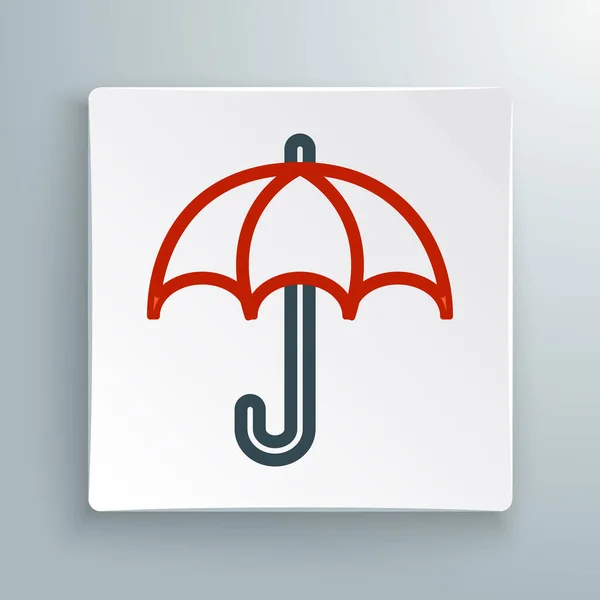 Line Paraplu Pictogram Geïsoleerd Witte Achtergrond Verzekeringsconcept Waterdicht Icoon Bescherming — Stockvector