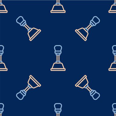 Çizgi Dişli şekil değiştiren simgesi mavi arkaplanda izole edilmiş kusursuz desen. Elle iletim simgesi. Vektör.