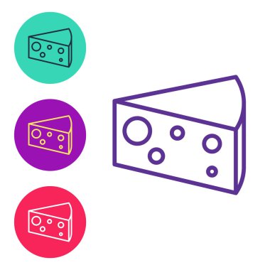 Çizgi çizgisi simgesi beyaz arkaplanda izole edildi. Simgeleri renklendirin. Vektör.