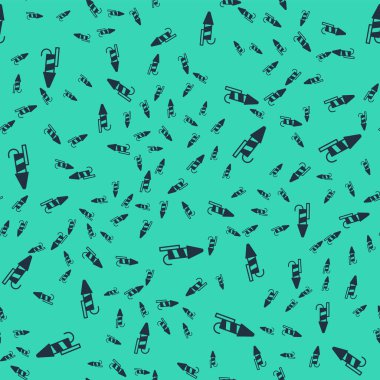 Siyah Firework roket ikonu yeşil arka planda izole edilmiş pürüzsüz desen. Eğlence partisi anlayışı. Patlayıcı havai fişek sembolü. Vektör.