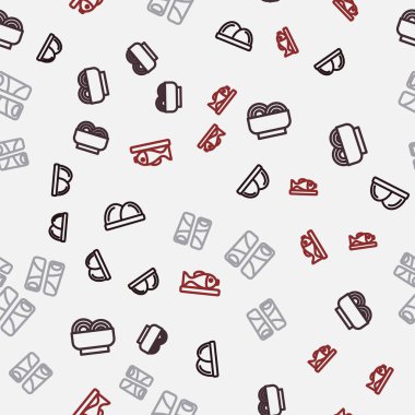 Guotie kasesine Asya usulü suşi eriştesi koy ve tabakta kusursuz bir şekilde servis et. Vektör.