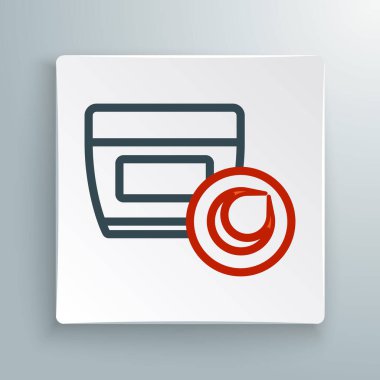 Beyaz arkaplanda çizgi kremi ya da losyon kozmetik tüp simgesi izole edilmiş. Kadınlar için vücut bakım ürünleri. Renkli taslak konsepti. Vektör.