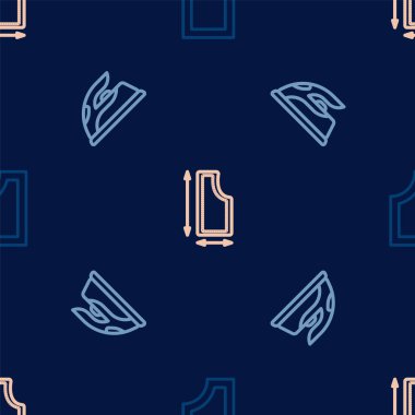 Elektrik deseni ve pürüzsüz desen üzerinde hat örgüsü oluşturun. Vektör.